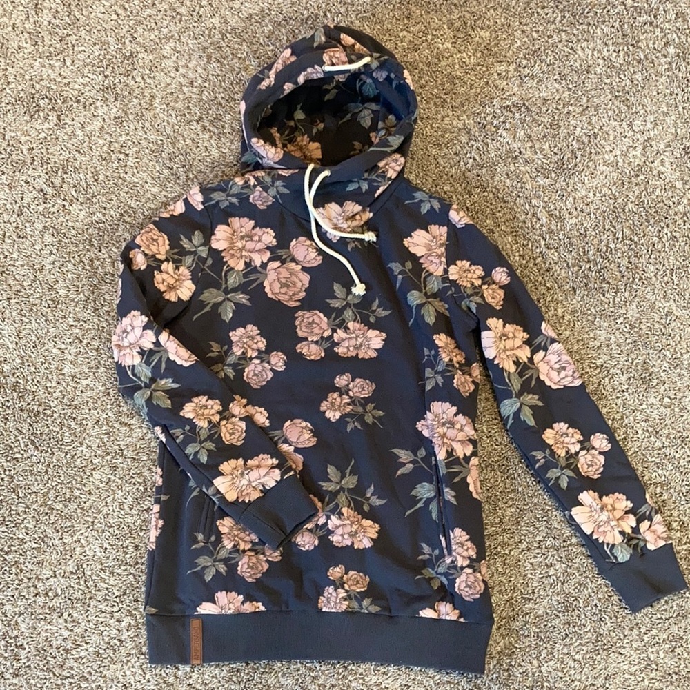 Ampersand Single Hood Sweatshirt Floral